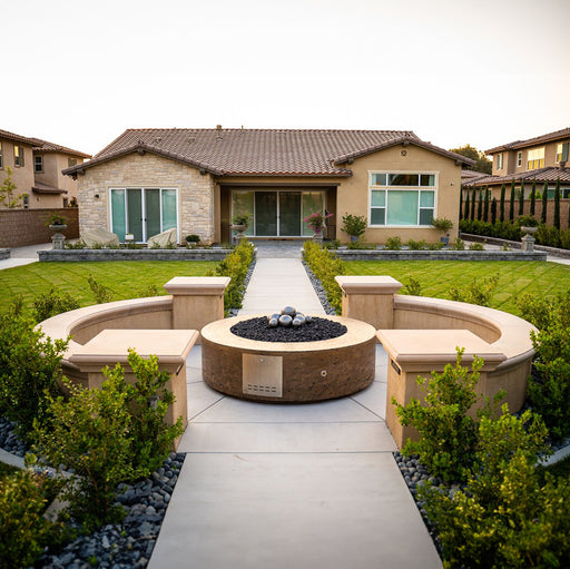 48 inch Round Unity Fire Pit at an outdoor