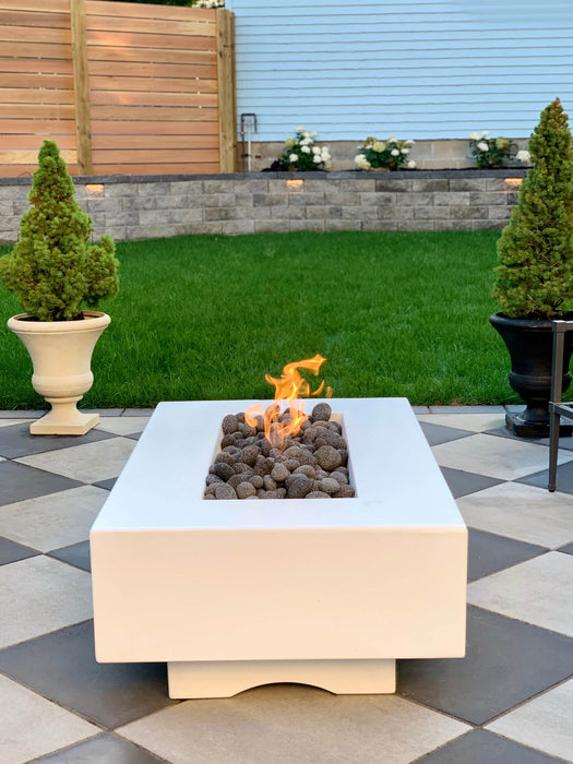 48 Inch Rectangular Concrete Fire Pit By The Outdoor Plus