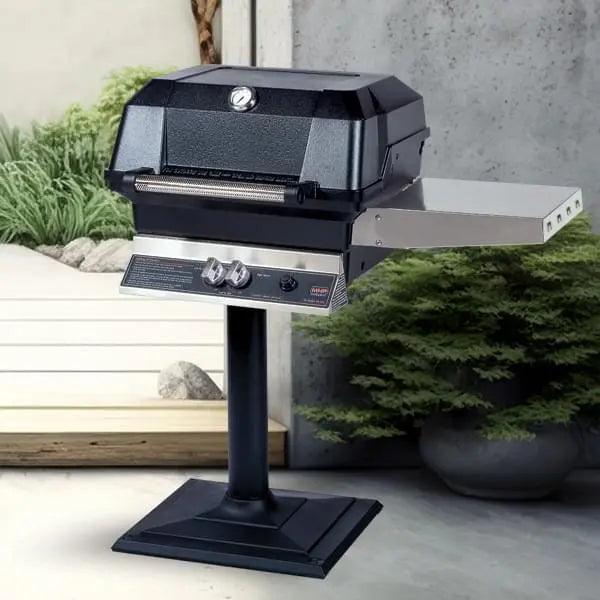 MHP JNR4DD-NS Natural Gas Grill with 2-Foot Patio Base Post Mount