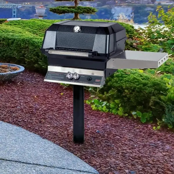 MHP 4 Gen Series JNR4DD-P Gas Grill with In-Ground Post Mount