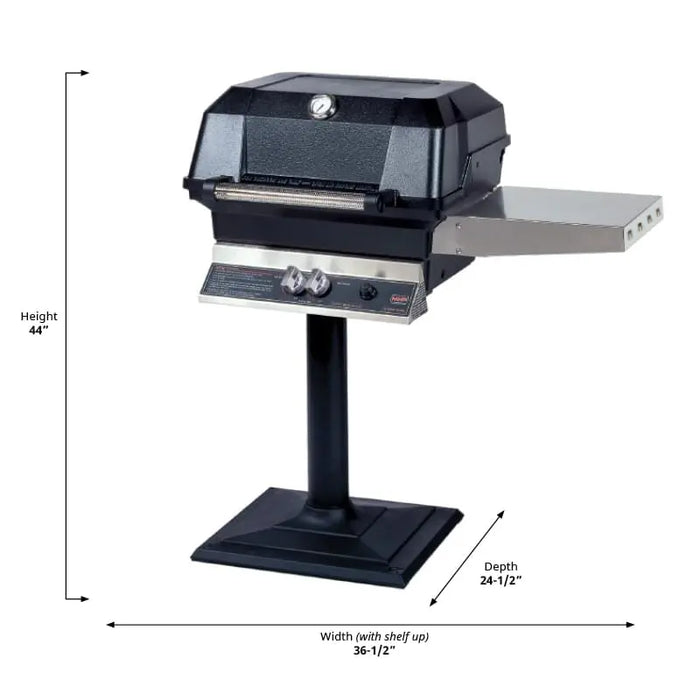 MHP 4 Gen Series JNR4DD-P Gas Grill with Black NuStone Patio Base