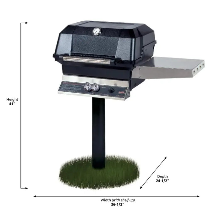 MHP JNR4DD Natural Gas Grill – Ground Post Mount for Permanent Installations