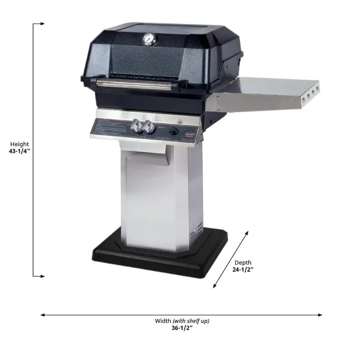 JNR4DD-N Natural Gas Grill with Stainless-Steel Column and Permanent Mount Base